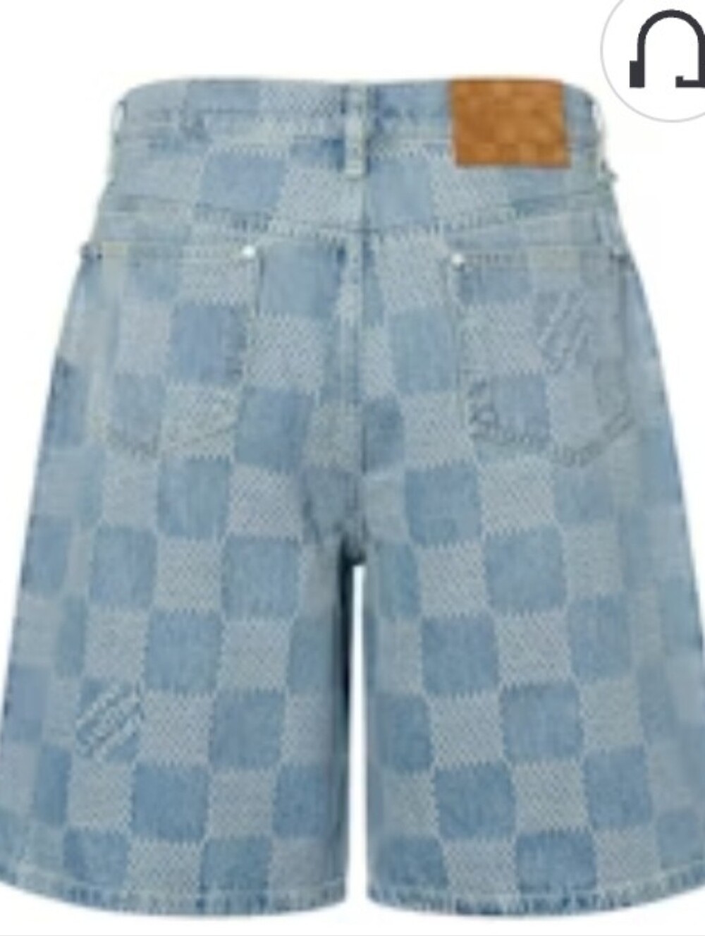 Louis Vuitton 3D Damier Denim Shorts - Picture 2 of 13